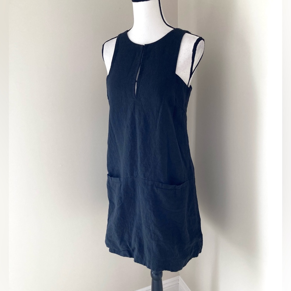 Emerson Fry A LINE MOD DRESS - BLACK LINEN Size S - Picture 6 of 11